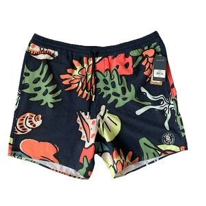 ROARK (Size XL Men) Shorey 16" Shell Cove Dark Navy Shorts w Print MSRP $66 #589